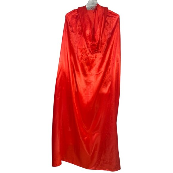 Red Satin BIGXIAN Adult Size Cape With Tie Closure - Picture 4 of 6